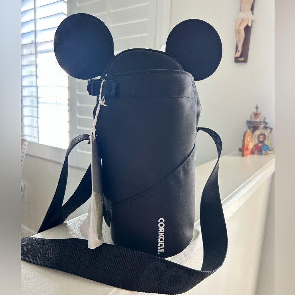 Corkcicle Black Crossbody Bag-Mickey collab